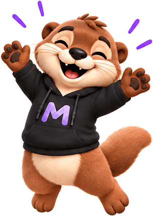 Milo the mascot cheering