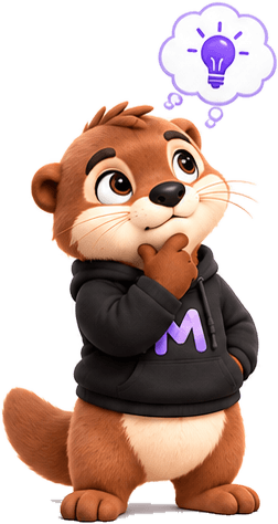Milo the mascot thinking